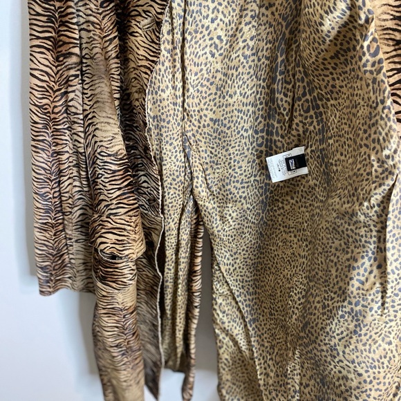 Vintage Roberto Cavalli Animal Print Leather Pony/calf Hair Y2K Coat Sz 44 M - Picture 9 of 15